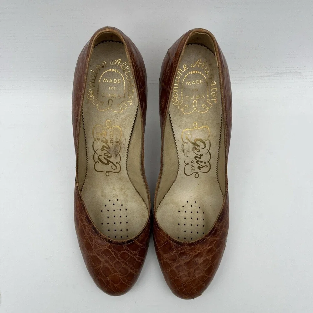 Vintage Geri's GENUINE ALLIGATOR HONEY BROWN 3